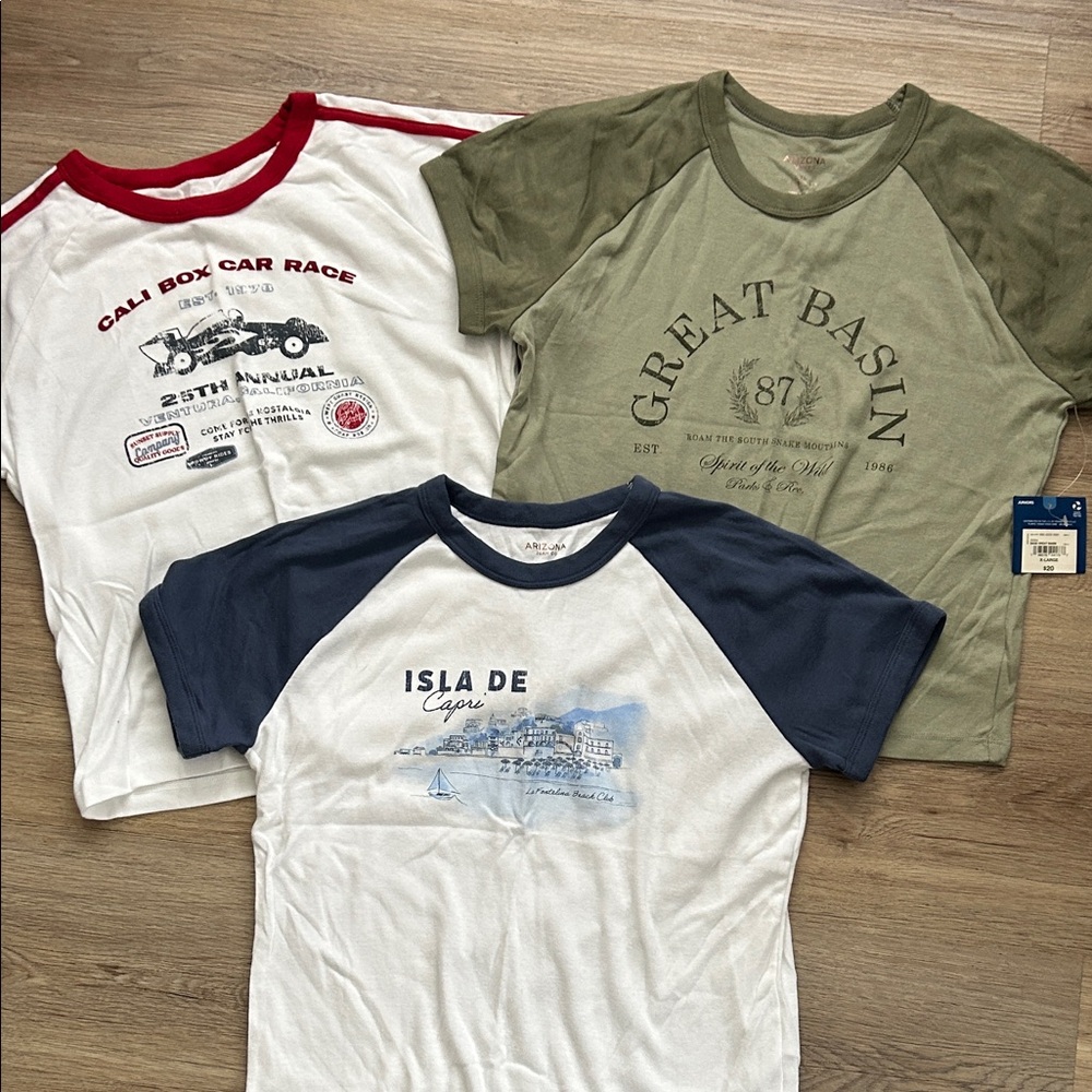 Arizona Jean Company Graphic Tees - Red, Green, Blue